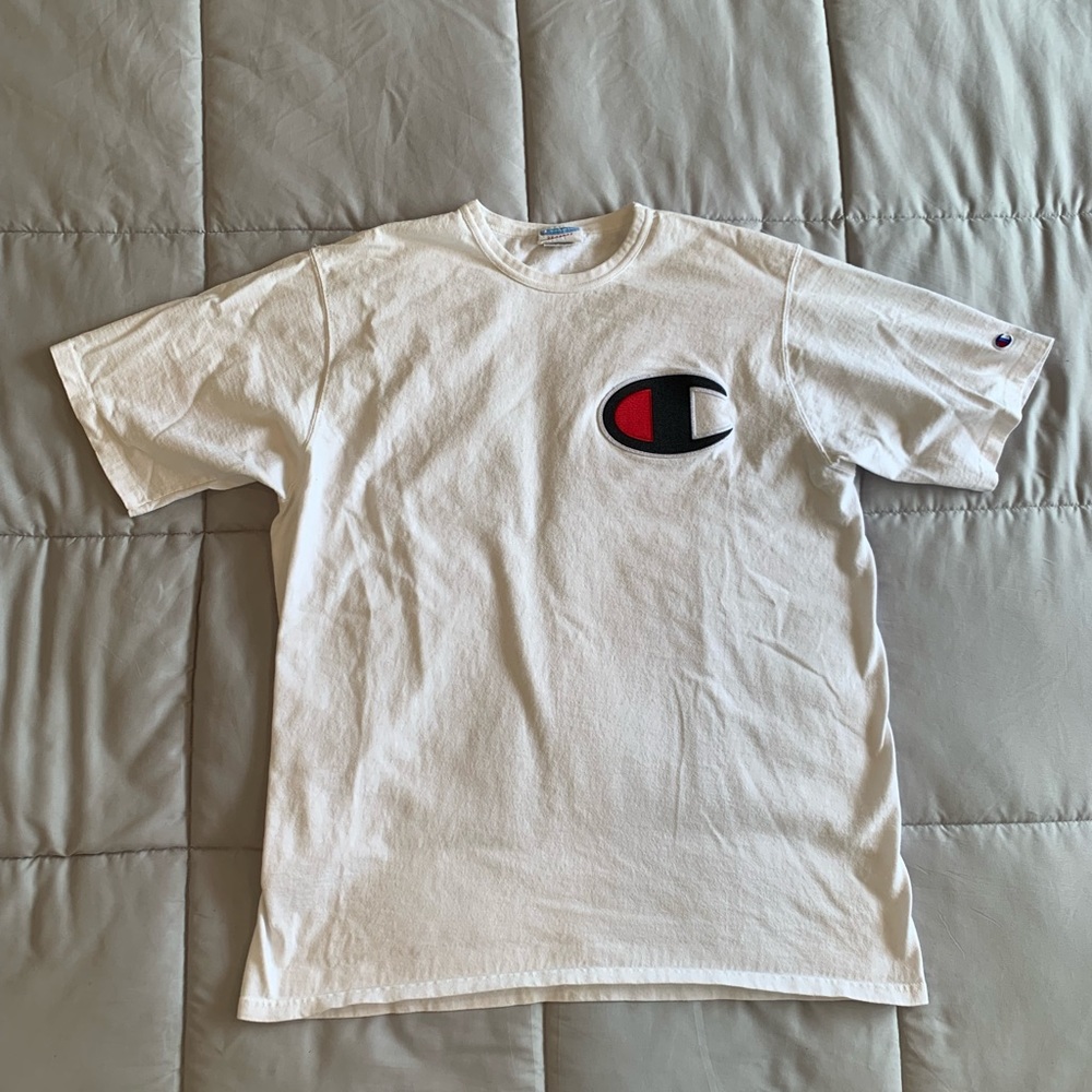 2 Vintage Champion men’s t shirt XXL Red/White EUC